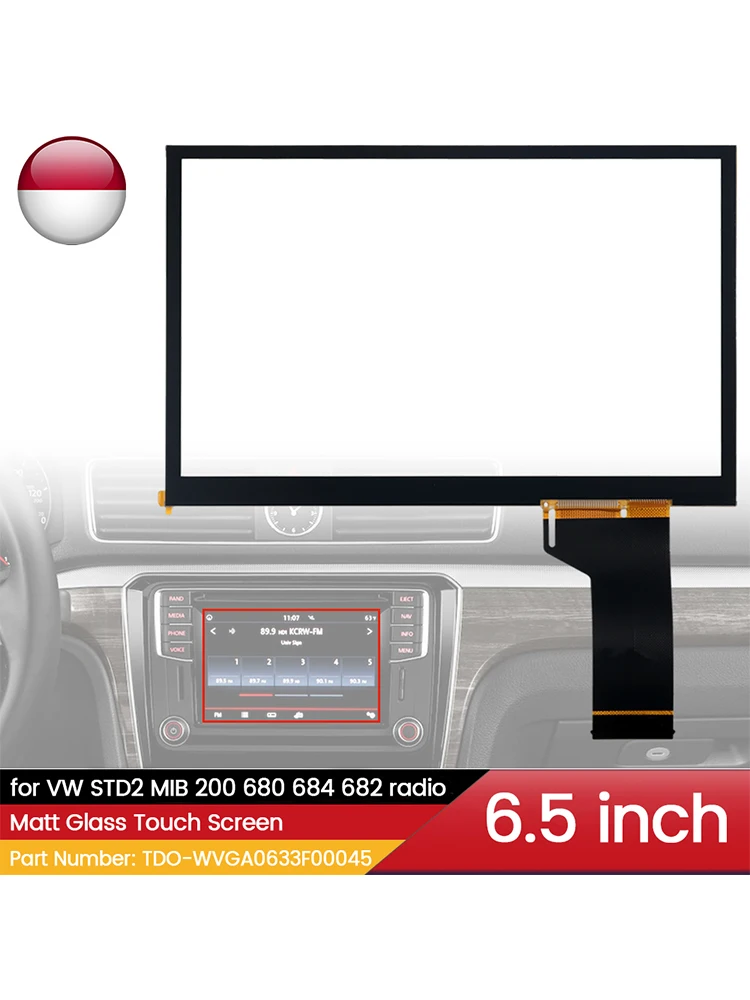 6,5-calowy szklany ekran dotykowy do VW MIB2 200 680 682 684 STD2 ZR Samochodowy odtwarzacz CD Nawigacja Radio TDO-WVGA0633F00045 WVGA0633F00039 — Zdjęcie 2 z 2