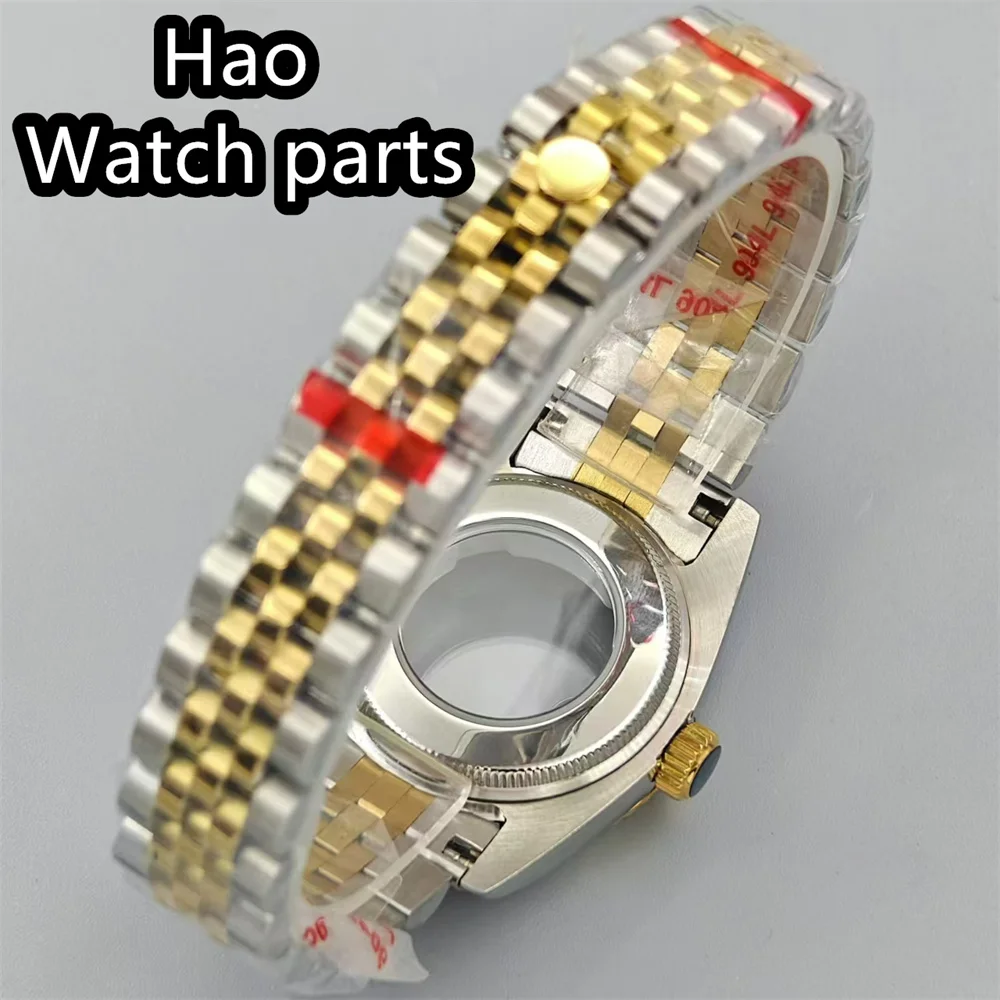 BLIGER 31 мм водонепроницаемый корпус из нержавеющей стали с сапфировым стеклом и циферблатом, ремешок для стрелок для женщин, подходит для NH05, механизм, дата