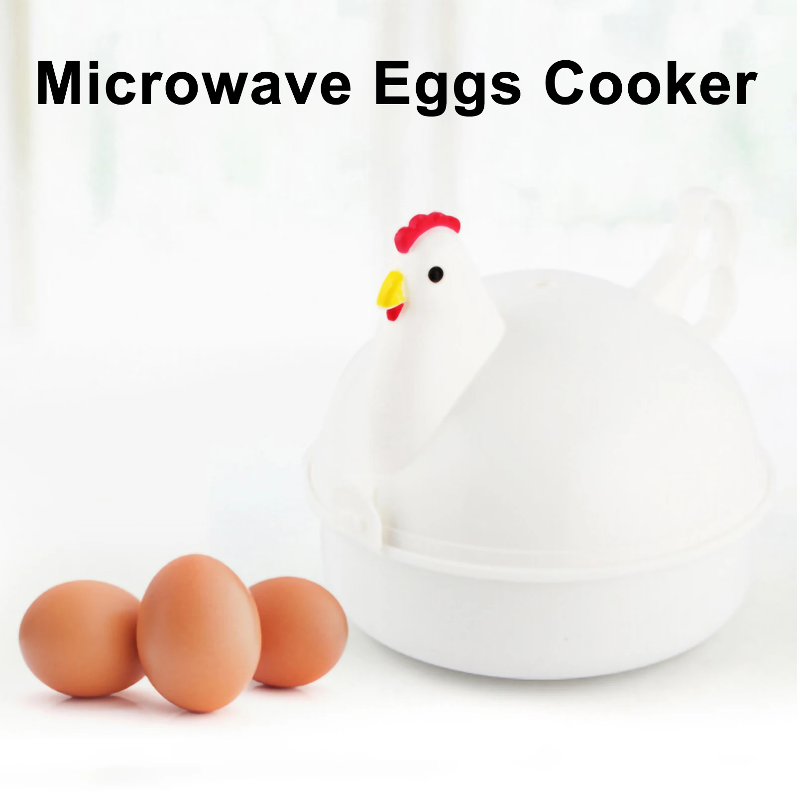 Chicken Shaped Microwave 4 Eggs Boiler Cooker Egg Poachers Novelty Kitchen Cooking Steamer Home Egg Poachers