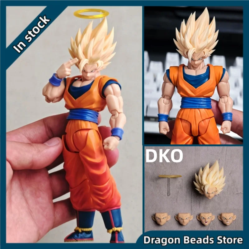 [In Stock] DKO Studio Super Saiyan 2 Goku Head Sculpt Accessory Pack Dragon Ball DKO Goku Head 1/12 Action Figure Accessories