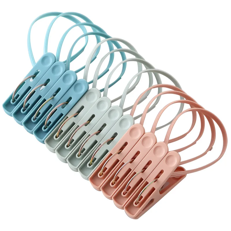 

1/6/10pcs Plastic Laundry Clip Windproof Clothespins Portable Bra Socks Hanger Hook Quilt Clothing Clip Hanging Rope Clothes Peg