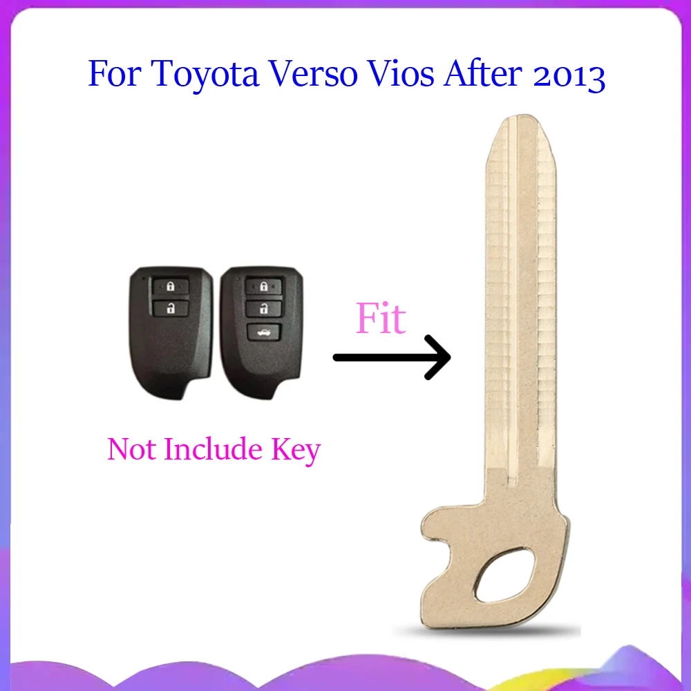 Jingyuqin New Uncut Key Blade Emergency Smart Card Keys Blades For Toyota Verso Vios After 2013 Blank