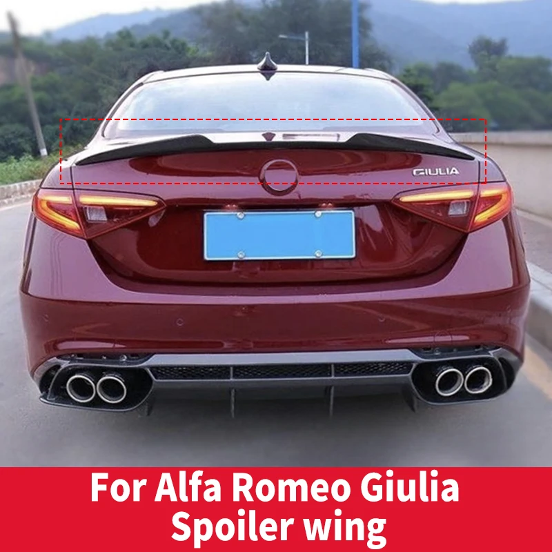 For Alfa Romeo Giulia 2017 to 2022 four-door sedan rear boot lid lip spoiler wing M4 style automotive adjustment accessories