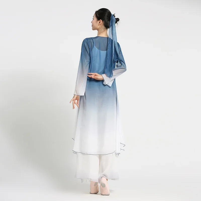 Classical dance costumes, summer gauze costumes, performance costumes, tops, graceful body movements, dance basic training, card