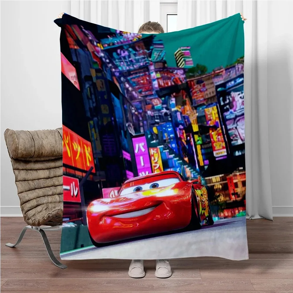 Disney Cars Blankets Flannel Lightning McQueen Blankets Spring Autumn Breathable Soft Throw Blanket for Sofa Bedroom Quilt