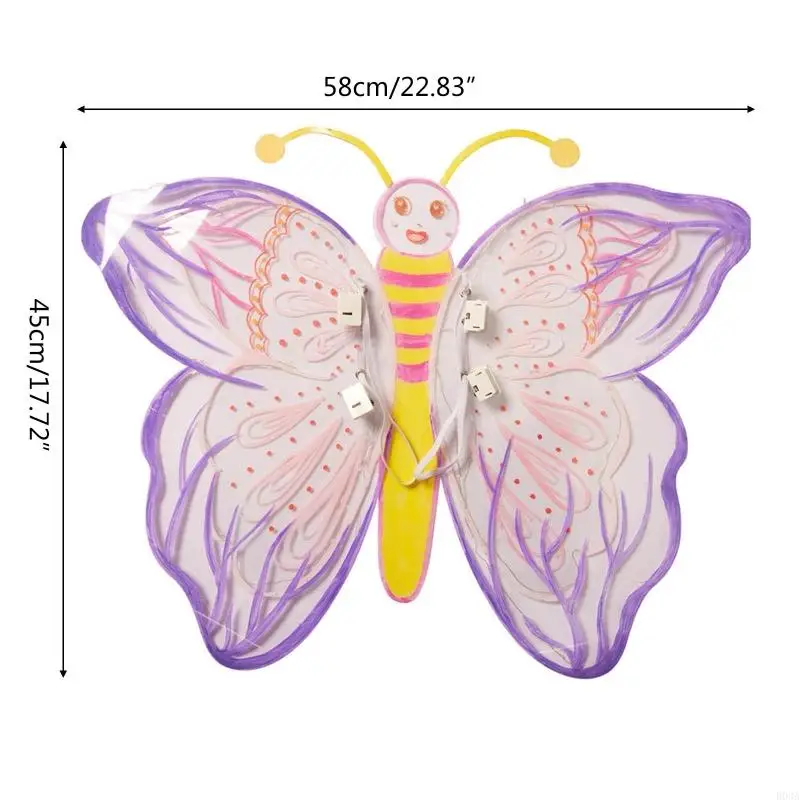 Dziewczyny na skrzydła motyla Skrzydła księżniczki LED świecące ciemności Urodziny malucha