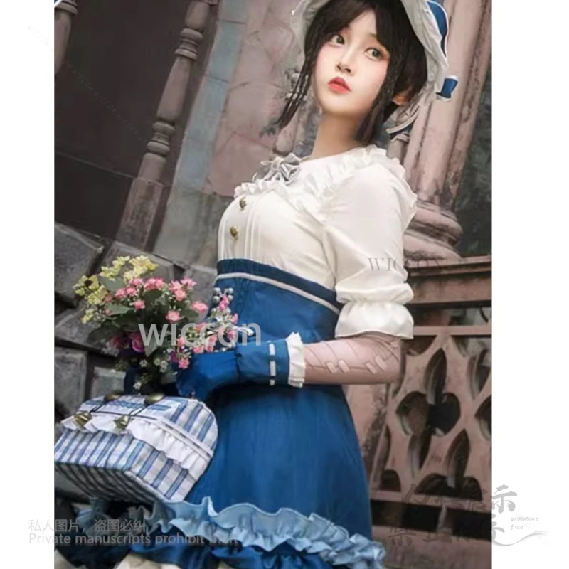 Anime Game Identity 5 Emma Woods Cosplay Gardener Costume Hat Gloves Wigs Halloween High Quality Costumes Girls Women Customized