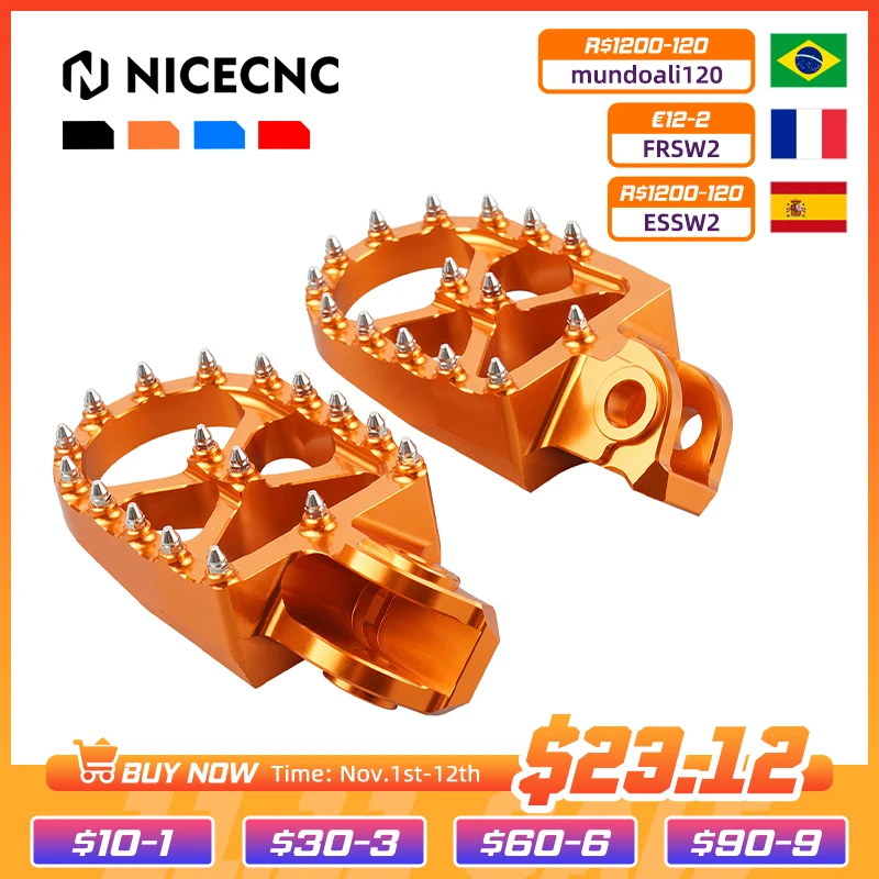 NICECNC Подножки подножки педали для KTM 690 ENDURO/ 690 SMC R 2008-2021 1050/1090/1190/1290 ADVENTURE/R/S/T 2013-2021 2020