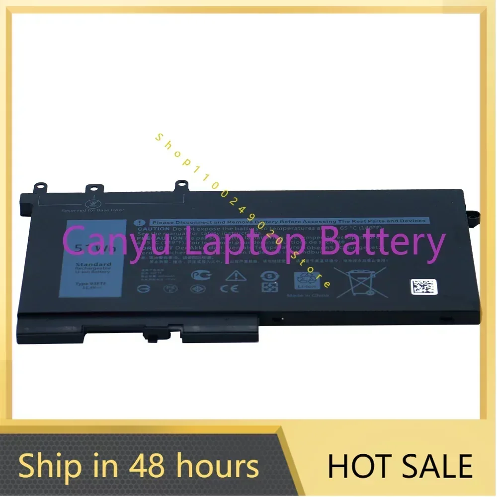 93FTF  For  Latitude E5280 E5480 E5580 E5290 E5490 E5590 15 3520 3530 M3520 M3530 4YFVG D4CMT 083XPC 11.4V Laptop battery