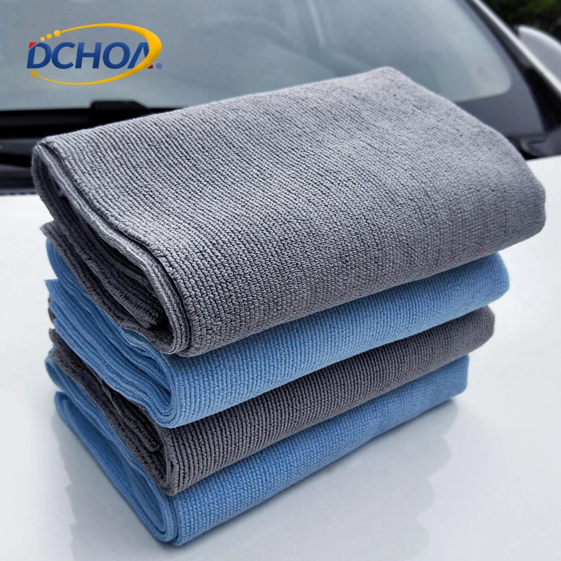 DCHOA 2PCS 40x40cm Super Absorbent Microfiber Car Wash Towels for Car Waxing Polishing Detailing Cleaning Drying Cloth Auto Care