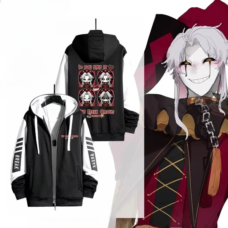 

Anime The Freak Circus Pierrot 3D Print Zip Up Women/Men Hoodie Sweatshirt Streetwear Hip Hop Cosplay Zipper Hooded Jacket