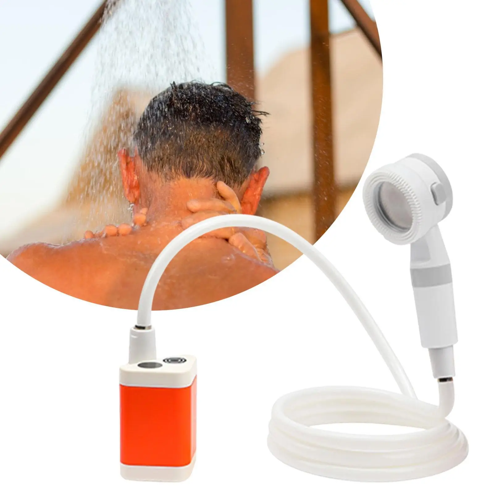 مضخة دش محمولة مدمجة للتخييم، مضخة دش للسفر، دش للتخييم على الشاطئ، نباتات السفر، سقي البستنة RV #4