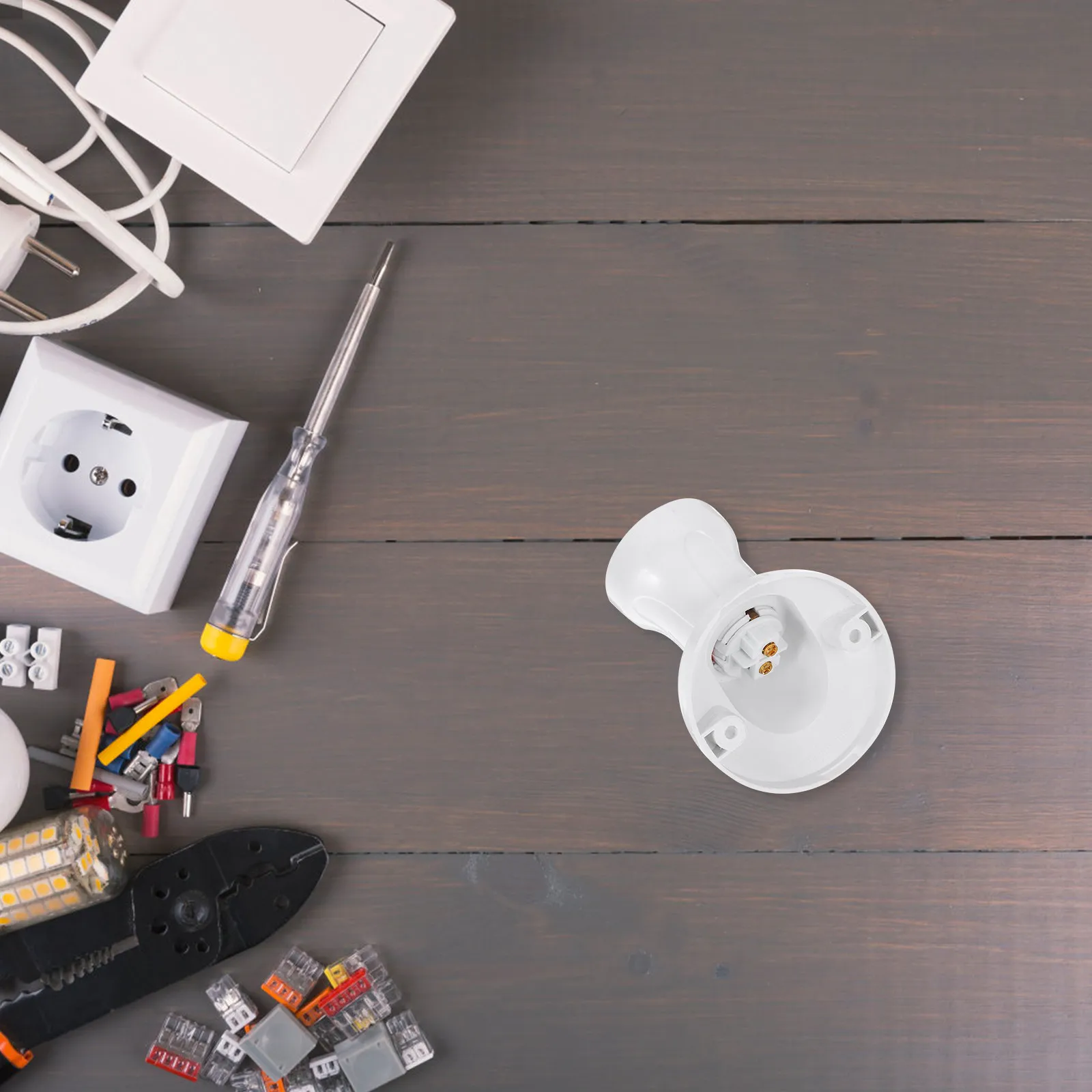 

Dual Use Lamp Holder B22 E27 Angled Light Socket Replacement Plastic Base for Ceiling Light Fitting Bulb Holder Lamp Parts