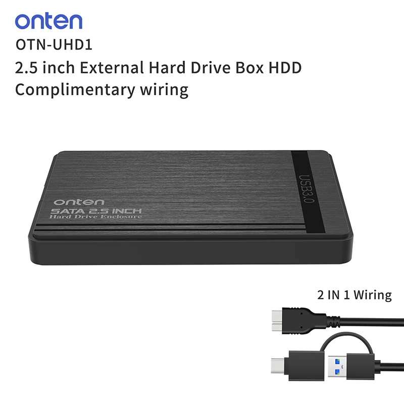 

ONTEN OTN-UHD1 2.5 inch External Hard Drive Box HDD Complimentary wiring external hard drive enclosure