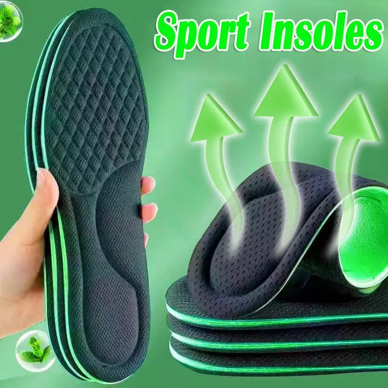 Nano Memory Foam Insoles for Shoes Men Women Deodorant Absorb-Sweat Massage Sport Insole Feet Orthopedic Shoe Sole Running