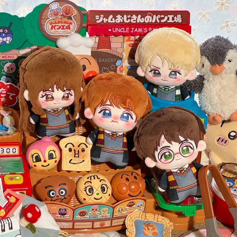 Peluches de Anime de 10 cm, Ron Malfoy y Hermione, Muñecos de Peluche, Llavero con Colgante de Anime, Regalos Coleccionables