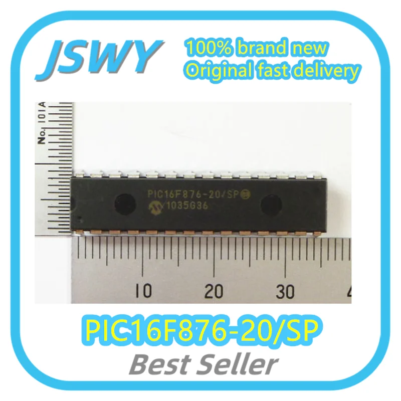 

(1/10pcs) PIC16F876-20/SP PIC16F876 DIP-28 Microcontroller Chip Brand New and Genuine Massive Inventory