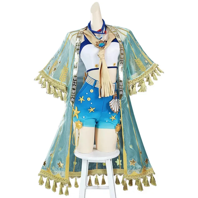 

Сексуальная игра Identity V Жрица Фиона Гилман Косплей Костюм Парик Топ Шорты Пальто Полный комплект Костюм Хэллоуин Карнавал Вечеринка Ролевые игры