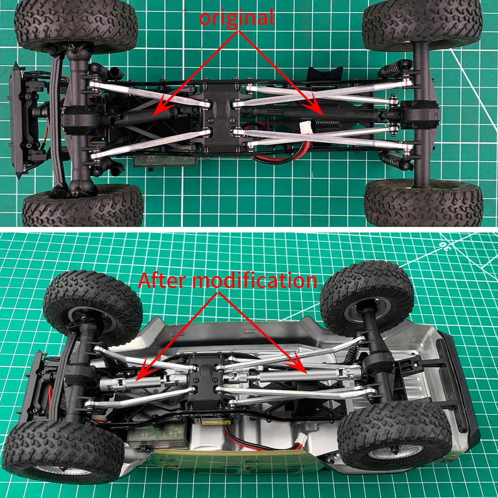 AXSPEED 1Pair Steel Drive Shaft Center Links for 1/24 Axial SCX24 Gladiator AXI00005 RC Micro Crawler Car Upgrade Parts