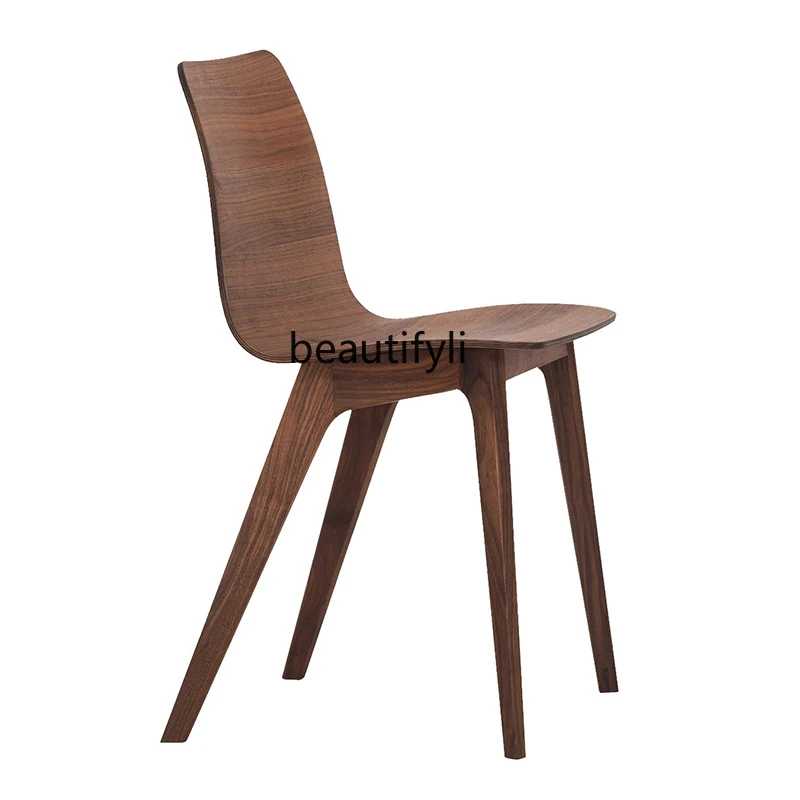 

zqNordic Solid Wood Dining Chair Home | Cafe Armchair | Restaurant Chair