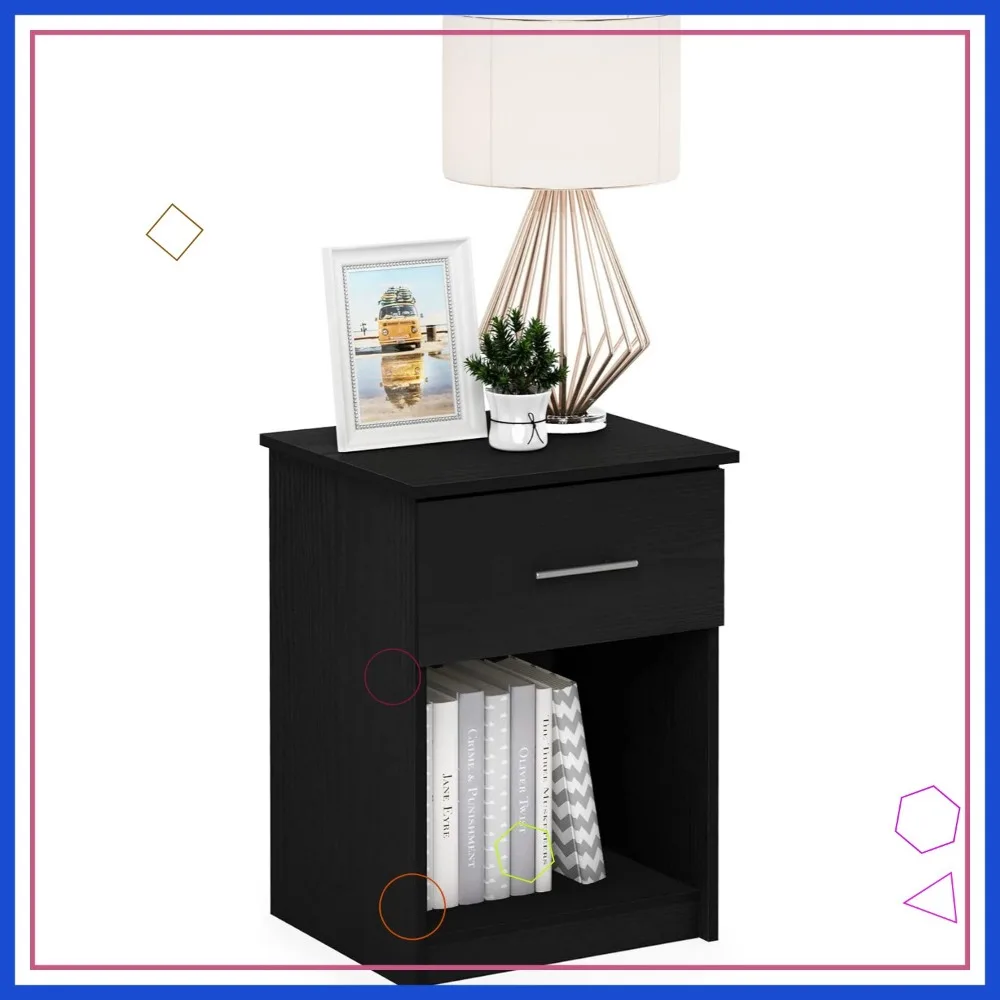 

Современная тумбочка с ящиком и полкой, компактная прикроватная тумбочка для спален и общежитий