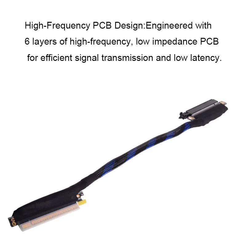 ADT-Link PCIE 5,0 X16 Cable de extensión doble inverso izquierda en GEN5 Cable elevador de tarjetas gráficas externas para servidor AI