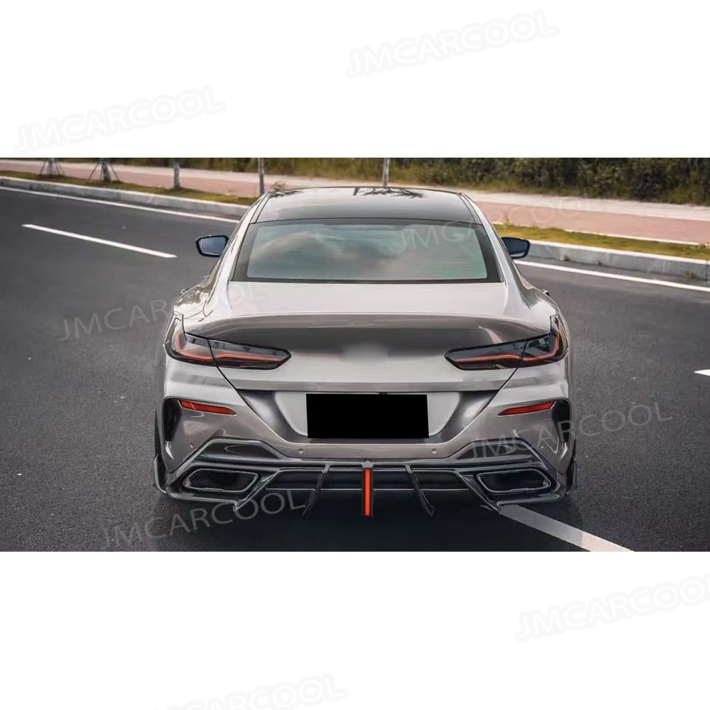 ألياف الكربون المصد الخلفي الشفاه الناشر سبويلر الجسم أطقم لسيارات BMW 8 Series G14 G15 2019-2022 تصفيف السيارة