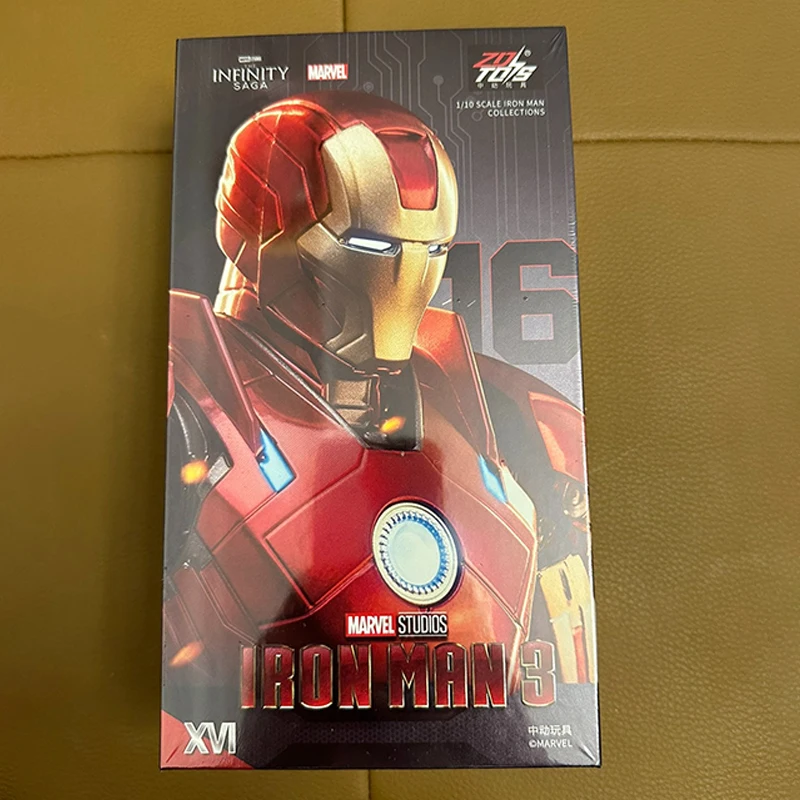 マーベル-アイアンマン3アクションフィギュア,スケール1:10,移動式おもちゃモデル,ナイトクラブ,mk16マーク,戦争機械
