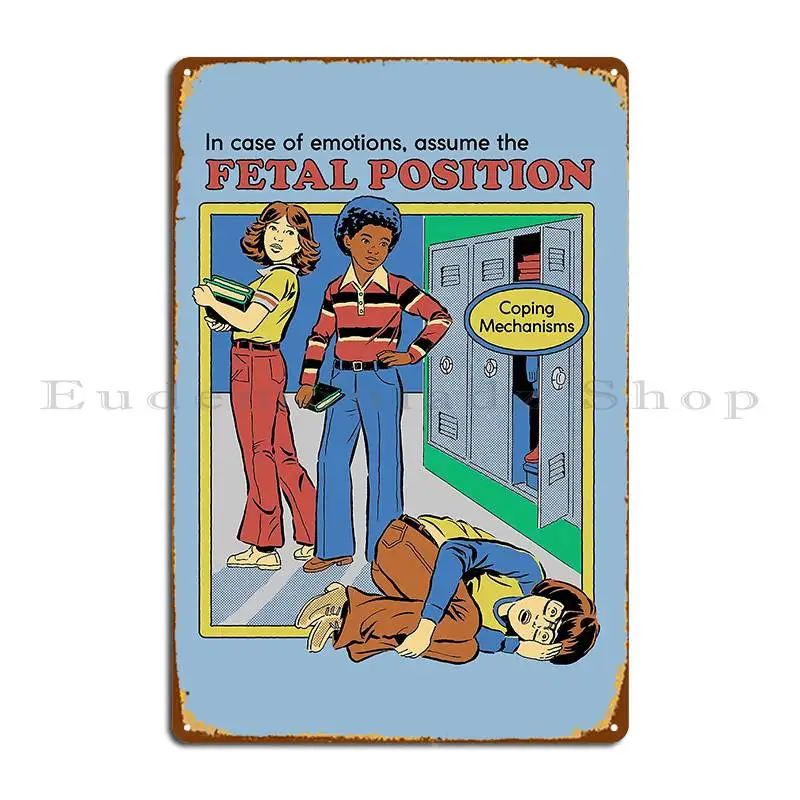 Assume The Fetal Position Metal Sign Printing Club Bar Wall Custom Wall Decor Party Plates Tin Sign Poster