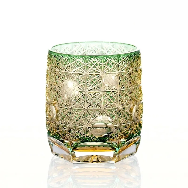 Cut and color Locke crystal glass whiskey cup foreign wine cup