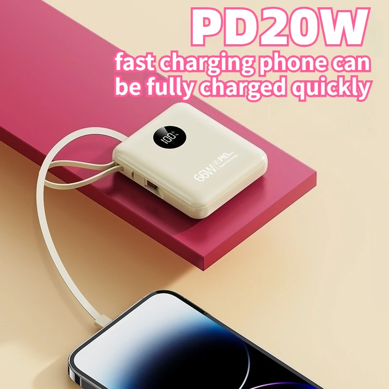 Comes with A Built-in Mini Super Fast Charging 66W Power Bank 10000mAh Large Capacity Portable Power Bank