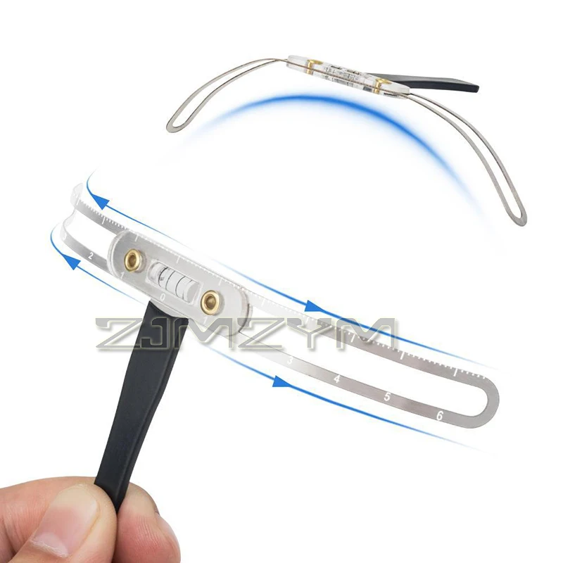 Régua de sobrancelha com posicionamento de 3 pontos, régua eficiente para tatuagem de sobrancelha, modelador de equilíbrio perfeito, ferramenta de medição precisa