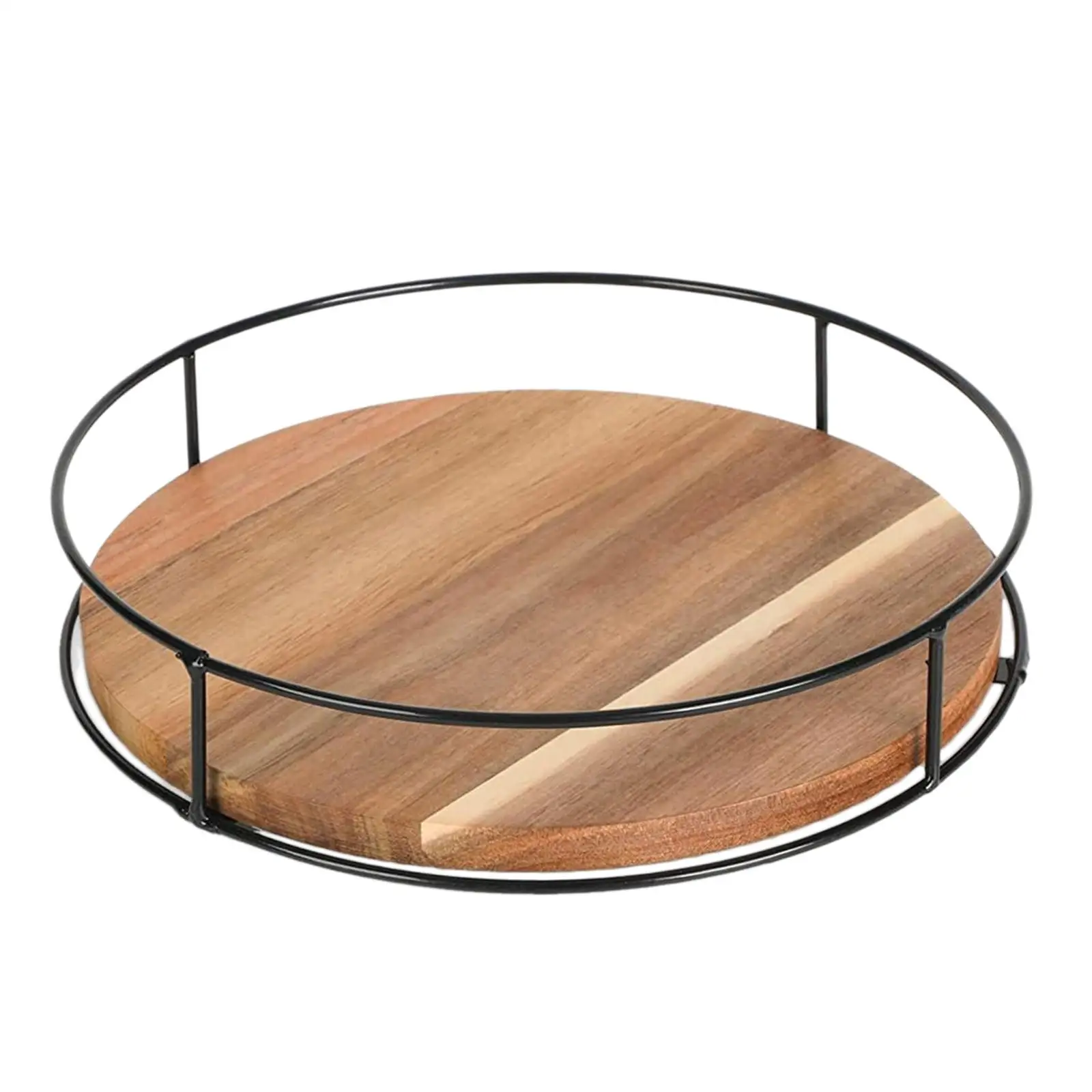 Wooden Turntable Tray 360 Degree Turntable Organizer,Multifunctional,Rotating Storage Tray Spice Rack for Pantry Refrigerator