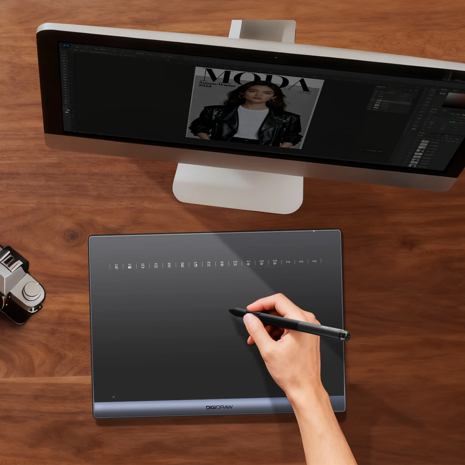Graphics Drawing Tablet Digital Drawing Pad BT 5.0 10*6.25inch Active Area 3.0 16384