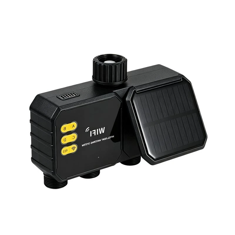 IALJ-Smart Water Timer Wifi Sprinkler With 4 Outlets For Garden Hose Automatic Manual Rain Delay Watering System