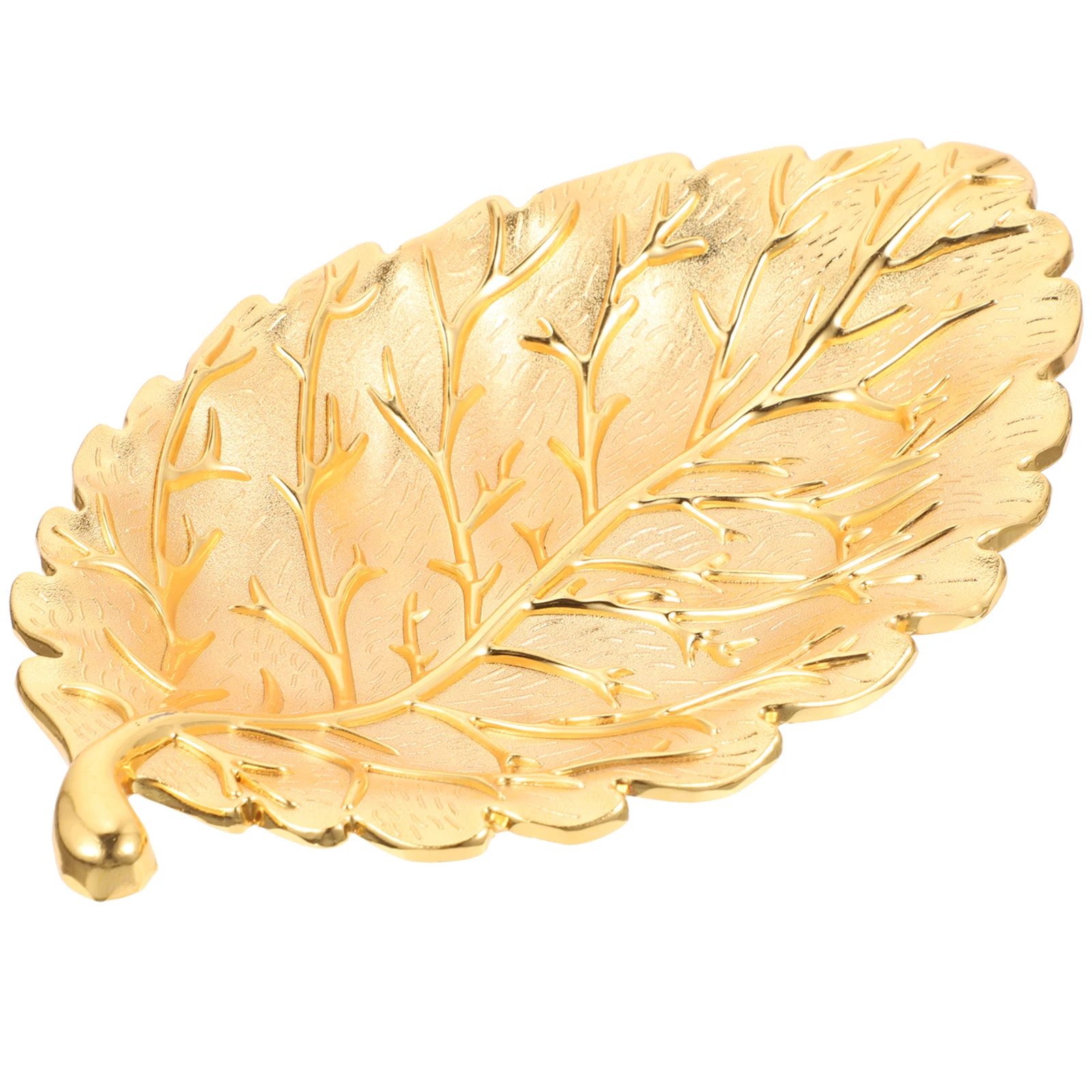 

Leaf Shape Zinc Alloy Fruit Plate Snack Tray Dessert Storage Jewelry ganizer Trinket Dish Home Bar Restaurant Party