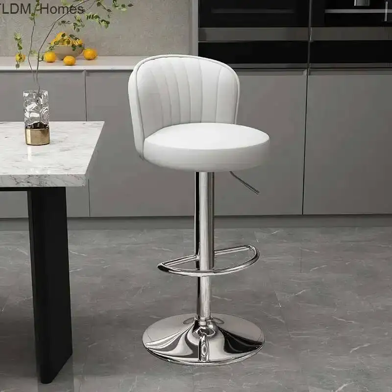

Рабочий домашний кафе-барный стул, табурет-подъемник, роскошный поворотный стул с высокой стойкой, табурет для кухни, кожаный барный мягкий стул, кухонная мебель