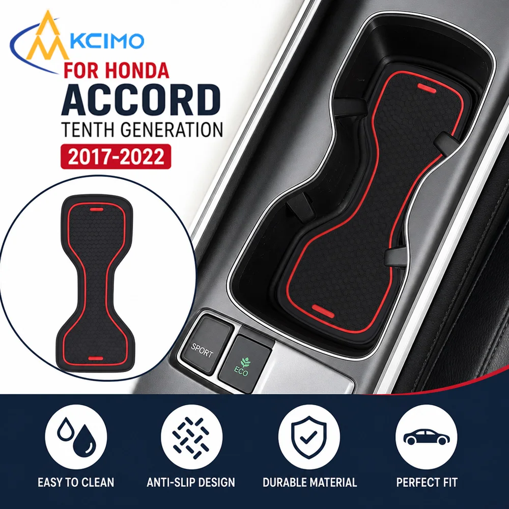 For Honda Accord Tenth Generation 2017‑2022 Non‑Slip Cup Holder Insert Coaster Wear‑Resistant Interior Anti‑Dirt Protective Pad