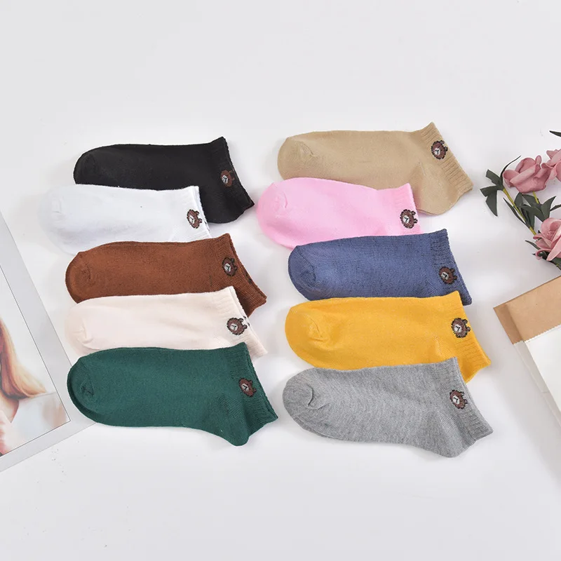 10/20 Paare ins Socken kleine Gänseblümchen Frauen Boots socken Bären socken niedlich animierte Erdbeer bär Mädchen Mode Socken unsichtbare Socken