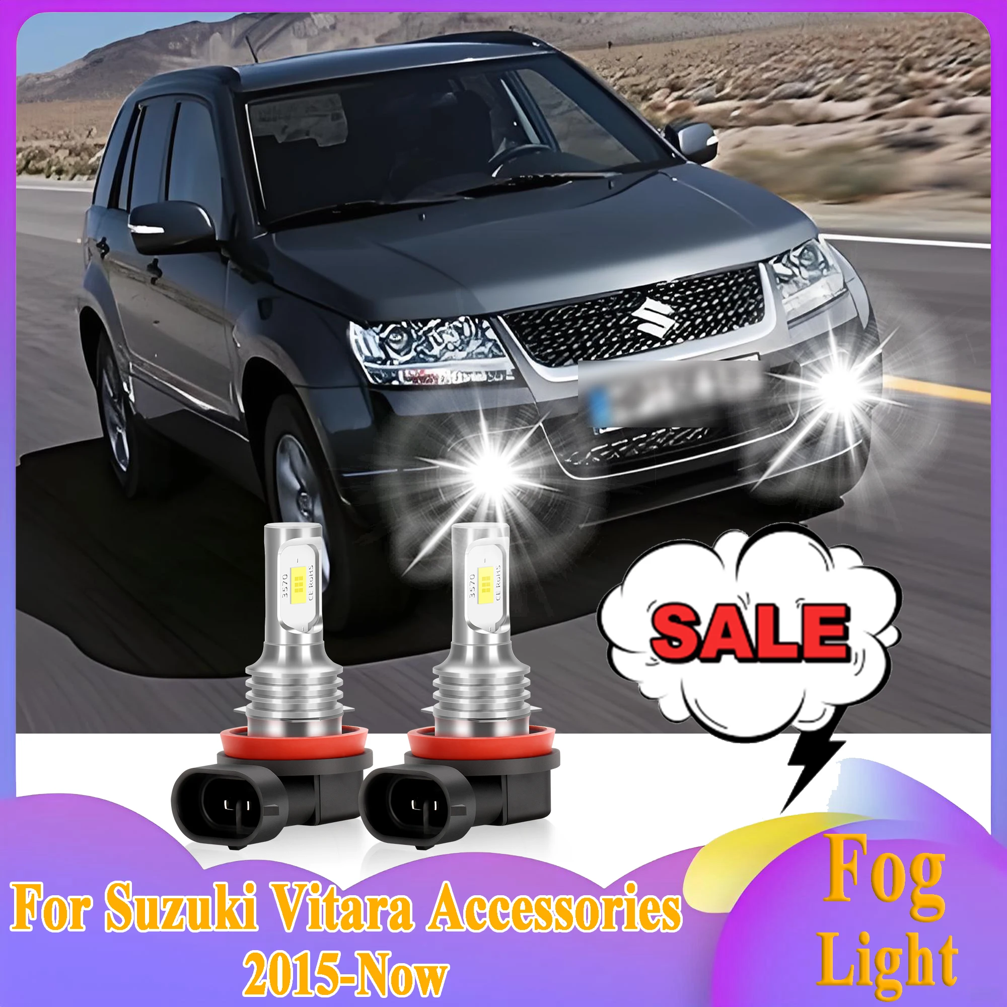 

2 шт. H11 светодиодные противотуманные фары 6000K CSP чипы супер яркие для Suzuki Vitara аксессуары 2015-NOW 2016 2017 2018 2019 2020 автомобильные фары