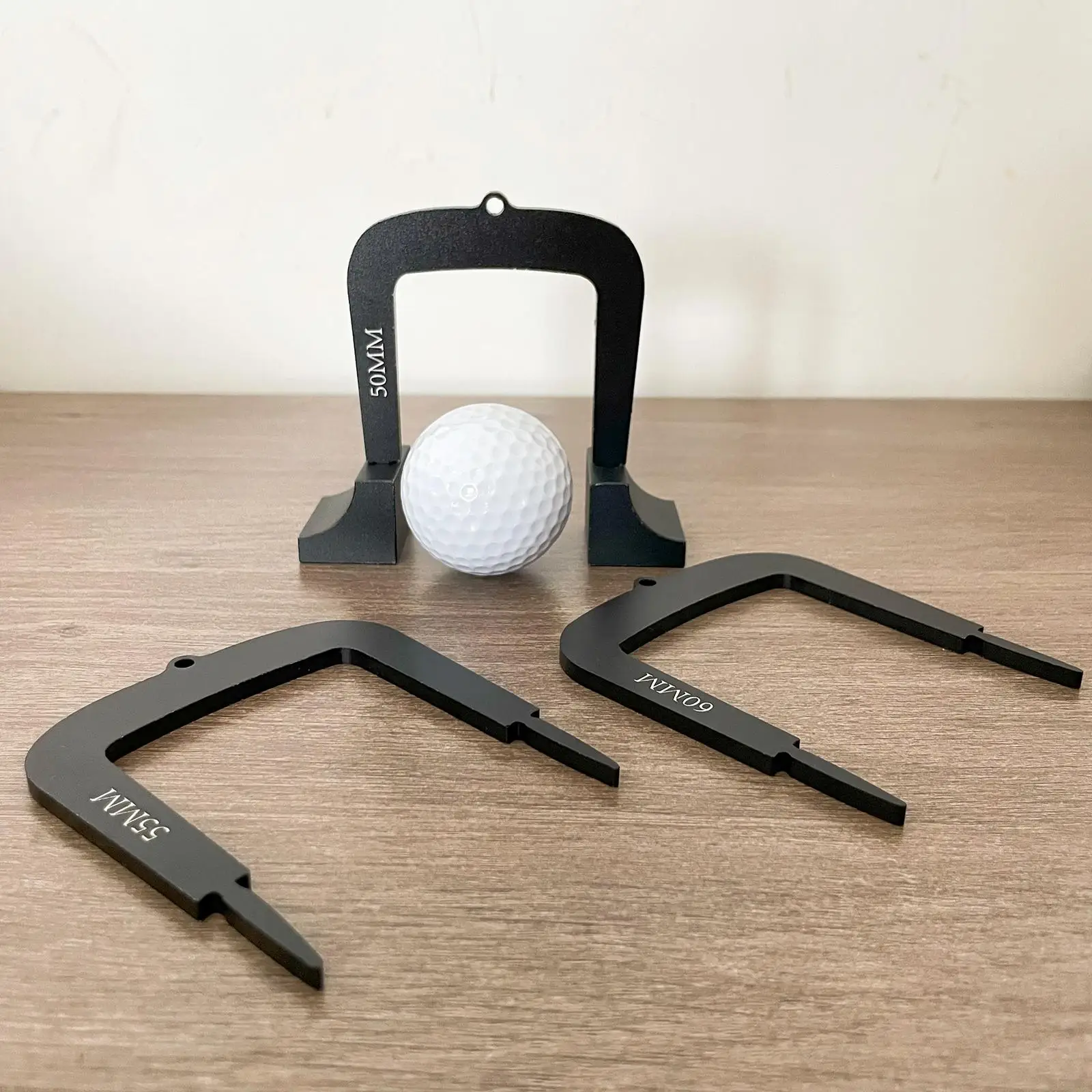 3x Golf Putting Gates Metalen Verschillend Formaat Golf Training Hulp Putt Poorten Doelpoort Putter Poorten Met Bases Voor Binnen Buiten