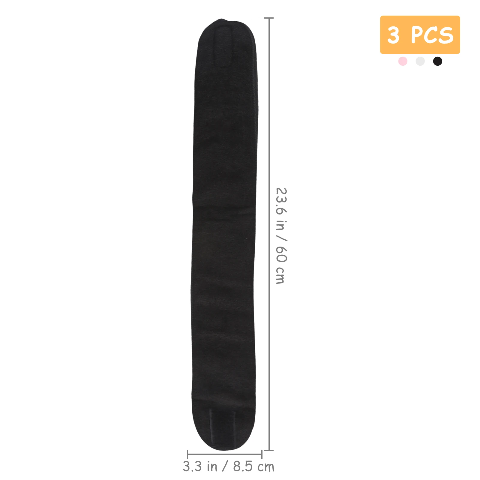 

3pcs Headbands 23 6 Inch Soft Stretchy Hair Strap Headdress Facial Spa Spa Headband For Women Make Up Black White Pink