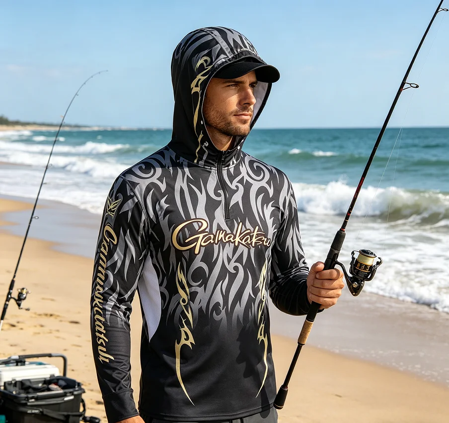 

Anti-UV Long Sleeve Fishing Shirts Breathable Quick Drying Summer Outdoor Sports Sunscreen Clothing for Men Women