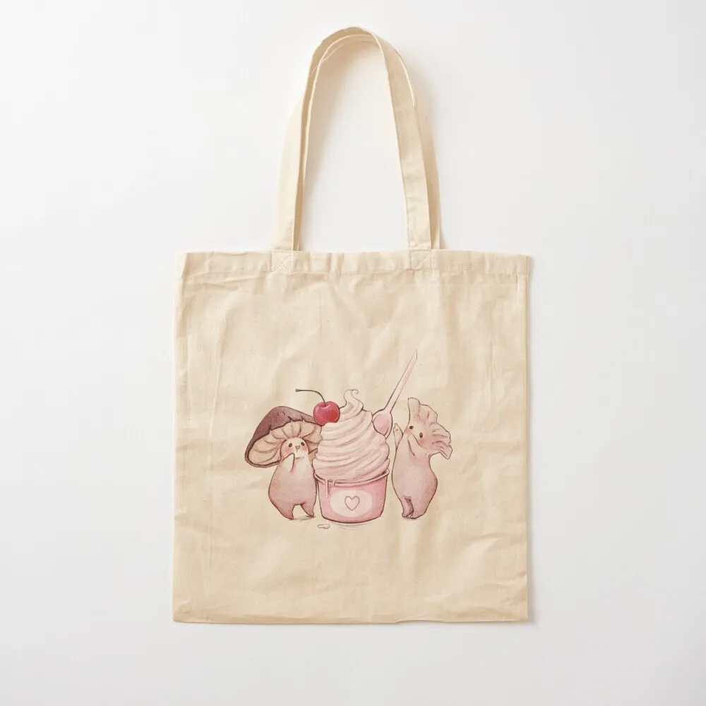 The mushrooms found Ice Cream Tote Bag Women's beach bags custom canvas bag Women's handbag great bag