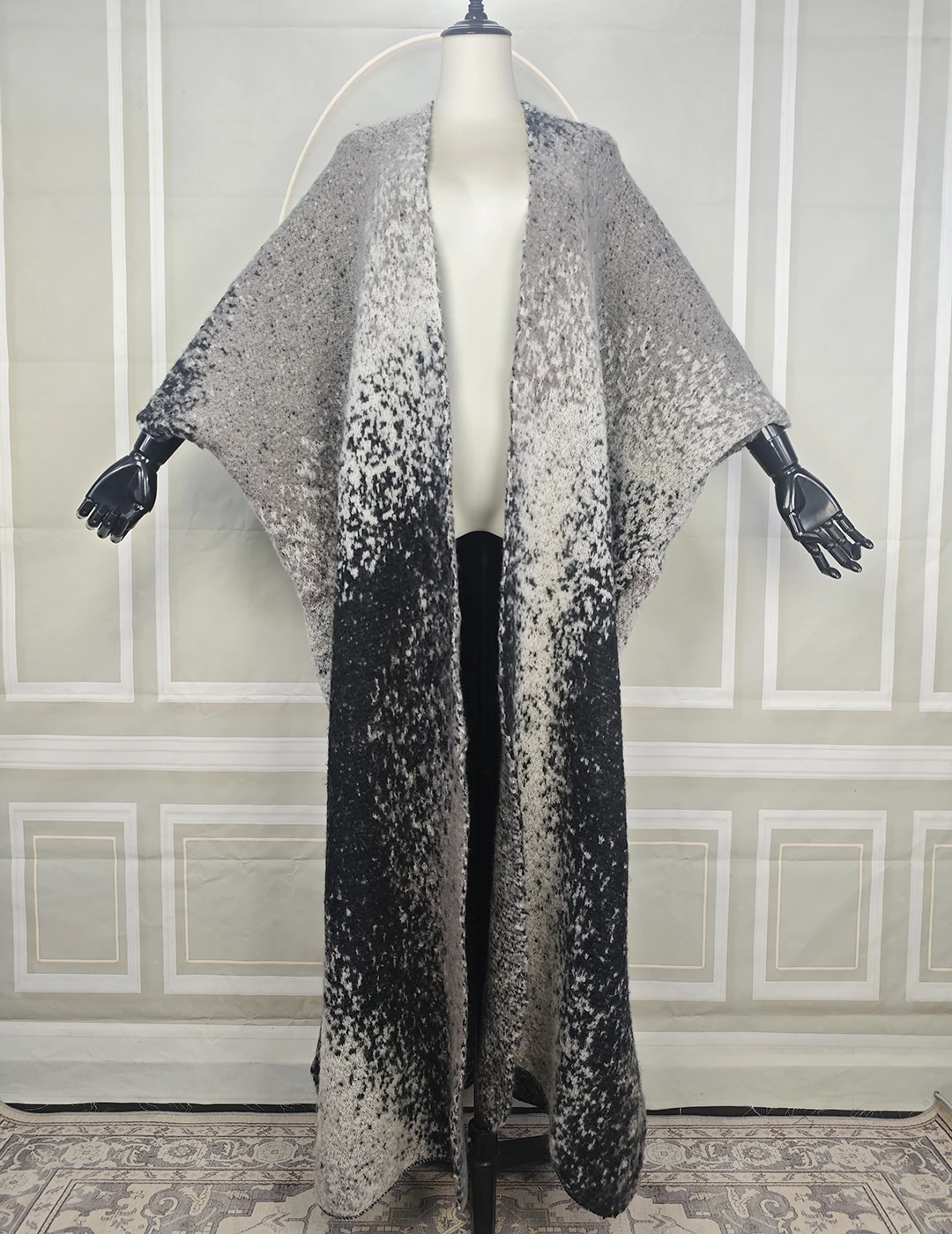 الشتاء الأفريقي الجديد المطبوع مفتوح الجبهة الكيمونو أنيقة سيدة حفلة دافئة غامض طويل بالأزرار الفاخرة عباية وتتسابق النساء العباءات