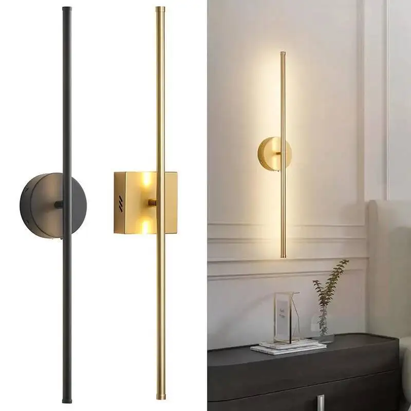 Golden Battery Operated Cordless Bedside Aisle Corridorlight Wall Lamp LED For Corridor Lighting With Remote Control