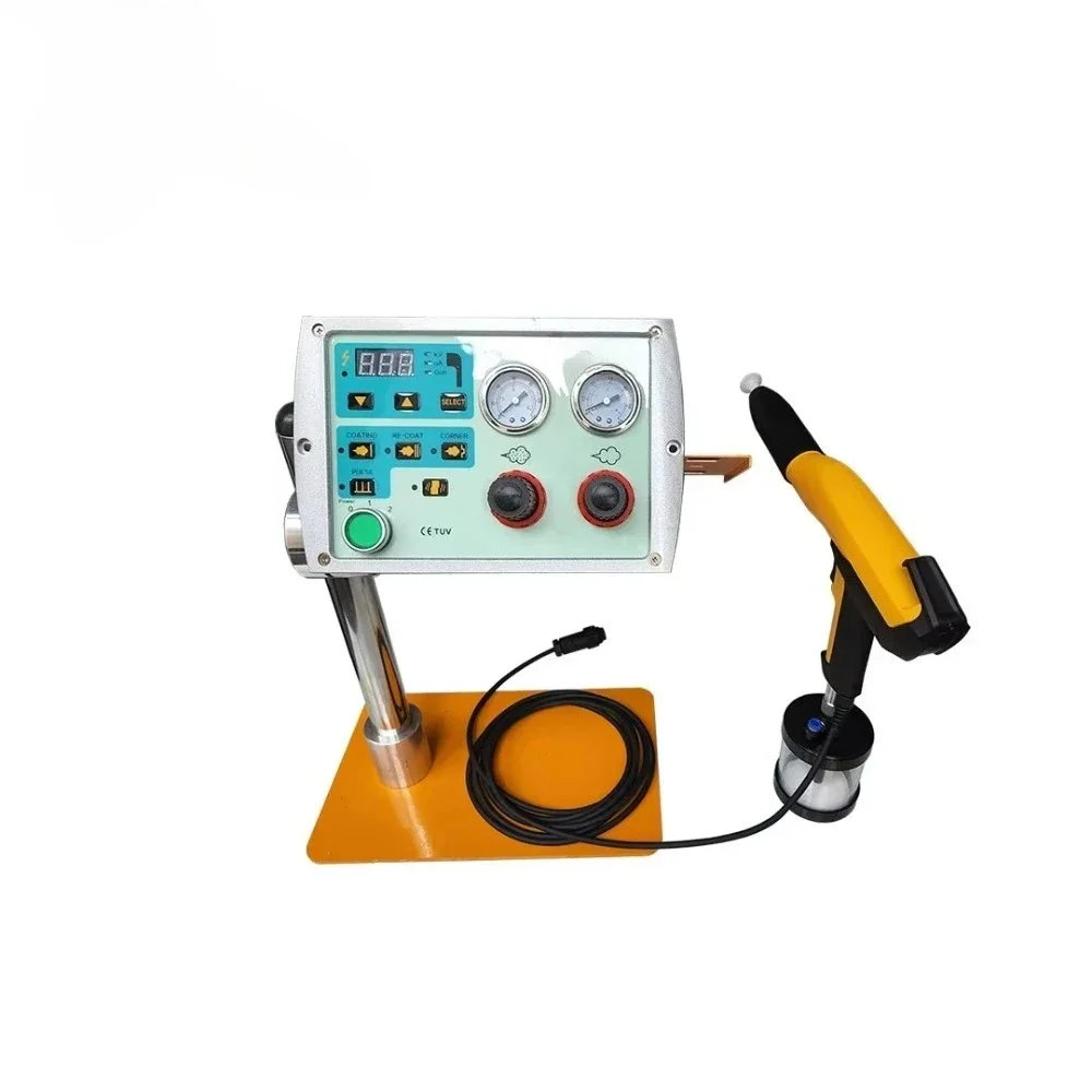 The new electrostatic powder spraying equipment is easy to operate and PLC core components are all 220v