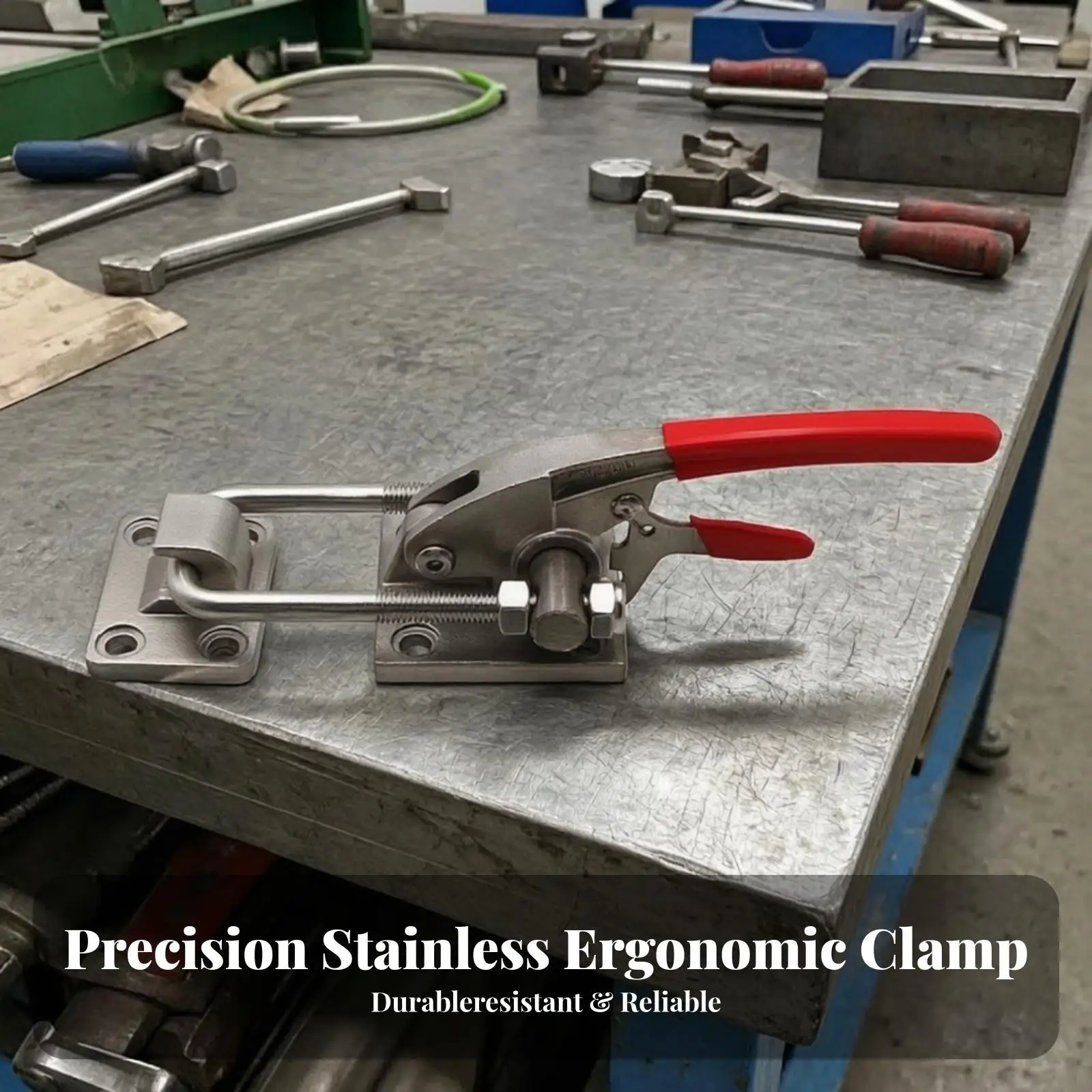 Rust Resistant Self Locking Clamp 304 Stainless Steel Toggle Latch 1300KG for Workshop Bench Positioning Tool