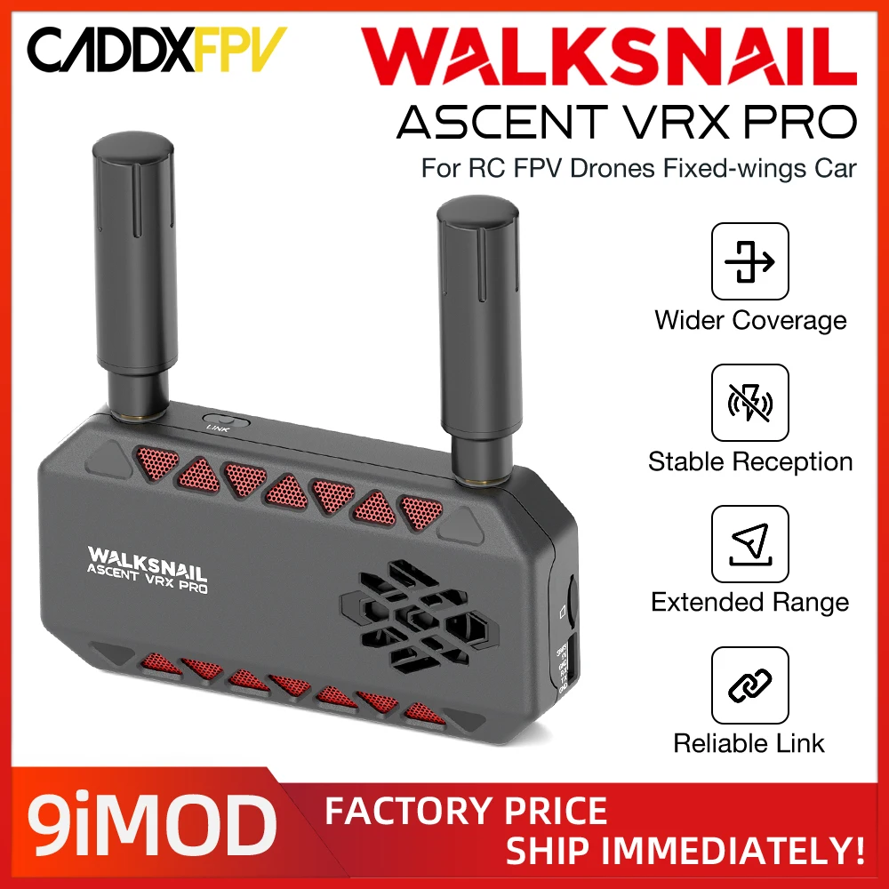 CADDXFPV Walksnail Ascent VRX PRO FPV Receiver UVC&HDMI Output 8km DVR Recording for FPV Drone