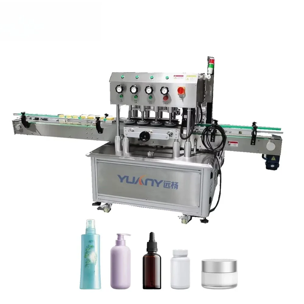 

Electric High Speed 8 Wheels Lid Screwing Automatic Capping Machines Bottle Glass Screw Capper Perfume Pet Plastic